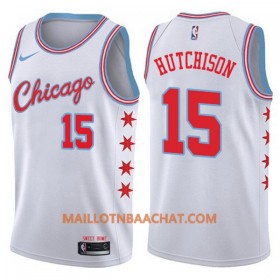 Maillot NBA Chicago Bulls Chandler Hutchison 15 Nike City Edition Swingman - Homme